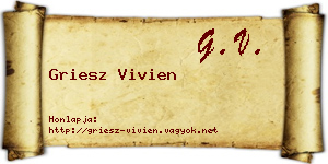 Griesz Vivien névjegykártya